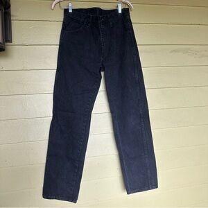 Classic Black Wide-Leg Denim Jeans